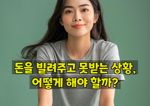 돈을 빌려주고 못받는 상황, 어떻게 해야 할까?